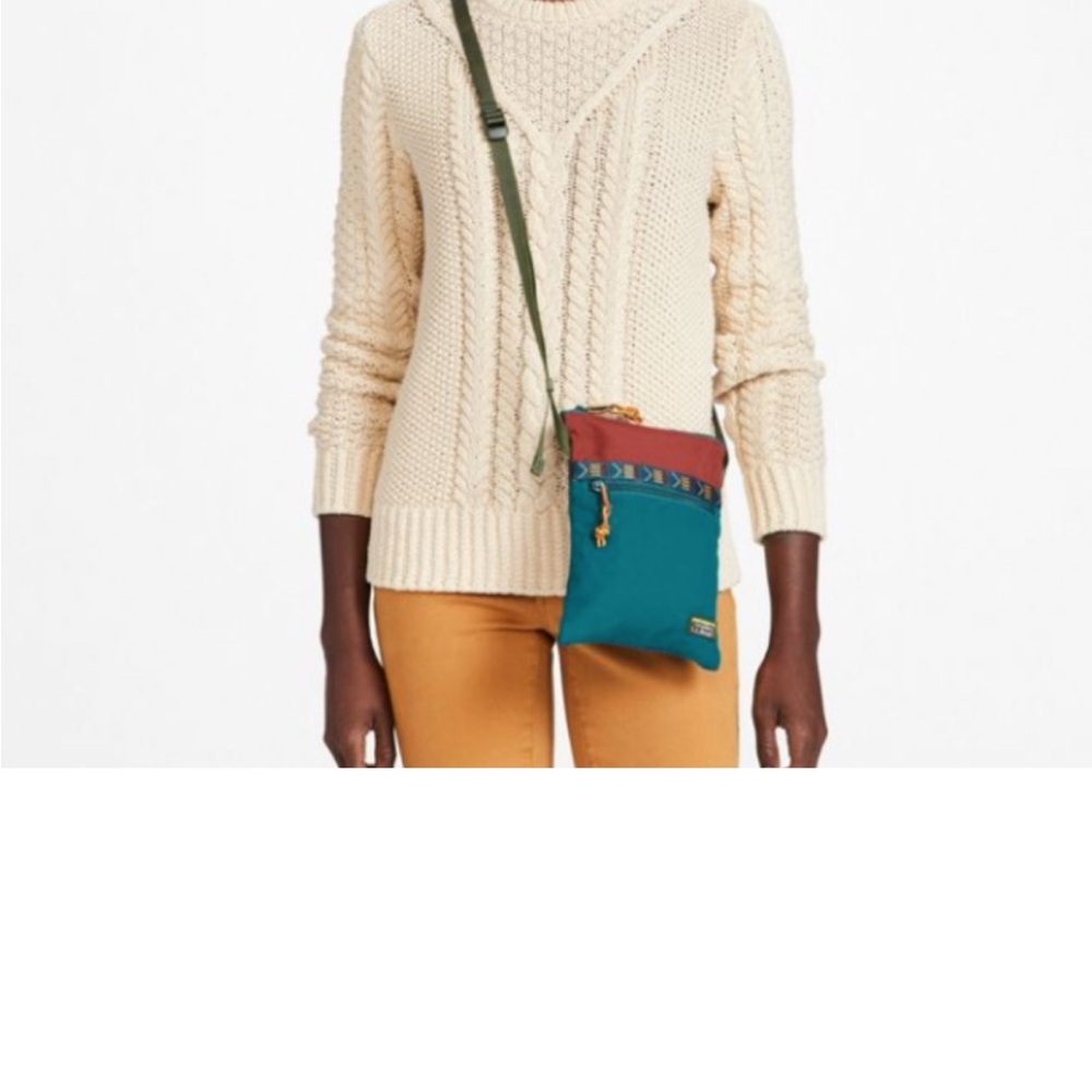 L.L. Bean Teal and Maroon Crossbody Bag - Picture 6 of 6